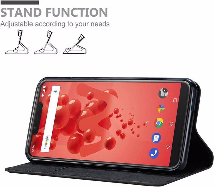 Productafbeelding Cadorabo Boek Onzichtbare Magneethoes (Wiko View 2 plus)