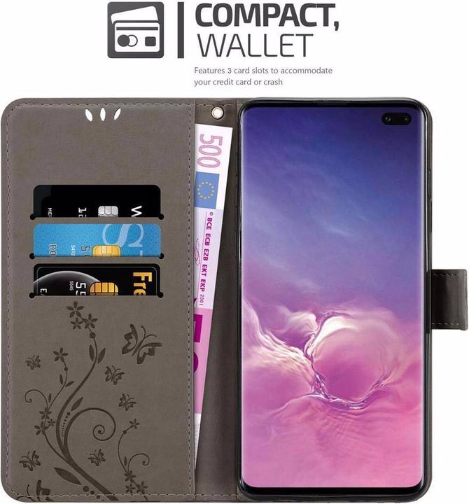 Actual product image Cadorabo Flower Book Cover (Samsung Galaxy S10+)
