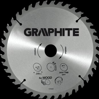 Actual product image Graphite circular saw blade 315x30mm, 40 teeth - 55H607