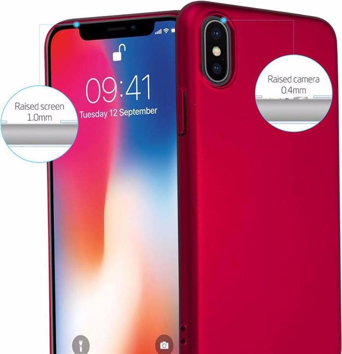 Actual product image Cadorabo Hard Cover Matt Metal Cover (Apple iPhone X)