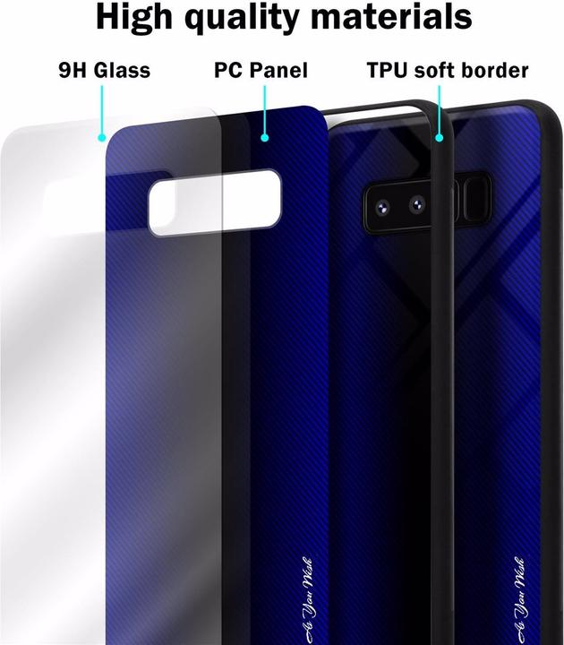 Actual product image Cadorabo TPU Striped Glass Cover (Samsung Galaxy Note 8)