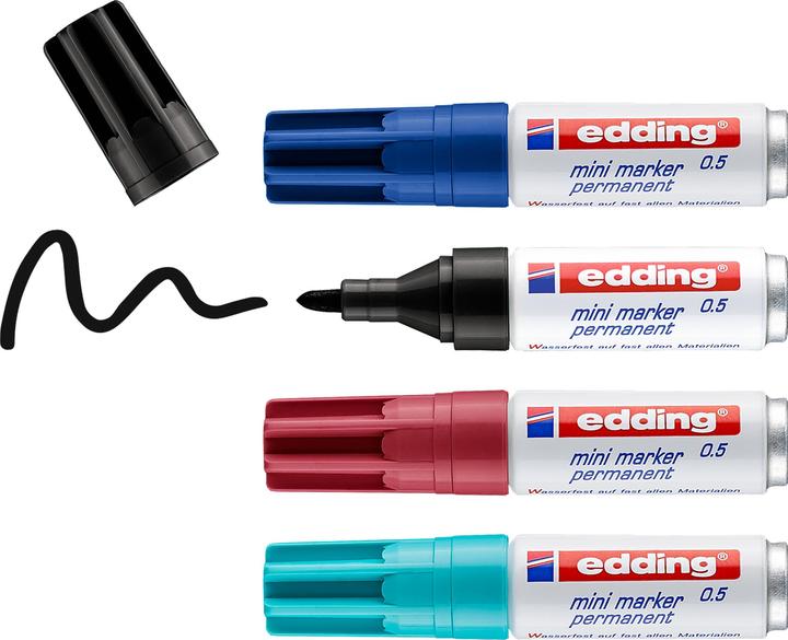 Immagine prodotto Edding MINI-MARKER - permanente (Multicolore, 3 mm, 4 x)