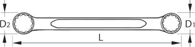 Produktbild Stahlwille Doppelringschlüssel-Satz, gerade