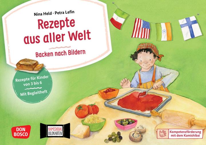 Produktbild Rezepte aus aller Welt: Backen nach Bildern. Kamishibai Bildkartenset (Deutsch, Petra Lefin, Nina Held, 2024)