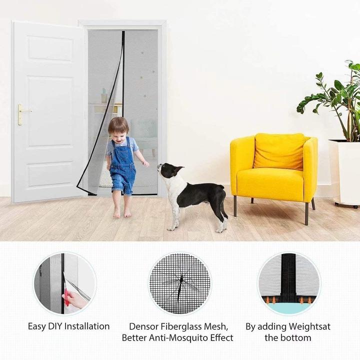 Actual product image Cheng Fliegengitter-Tür ohne Bohren