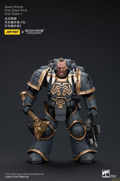 Actual product image Joy Toy Warhammer The Horus Heresy action figure 1/18 Space Wolves Grey Slayer Pack Grey Slayer 2 12 cm