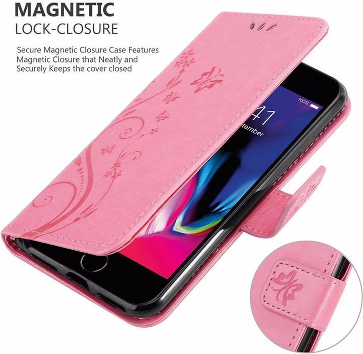Actual product image Cadorabo Flower Book Cover (Apple iPhone 7, Apple iPhone SE (2nd Gen))