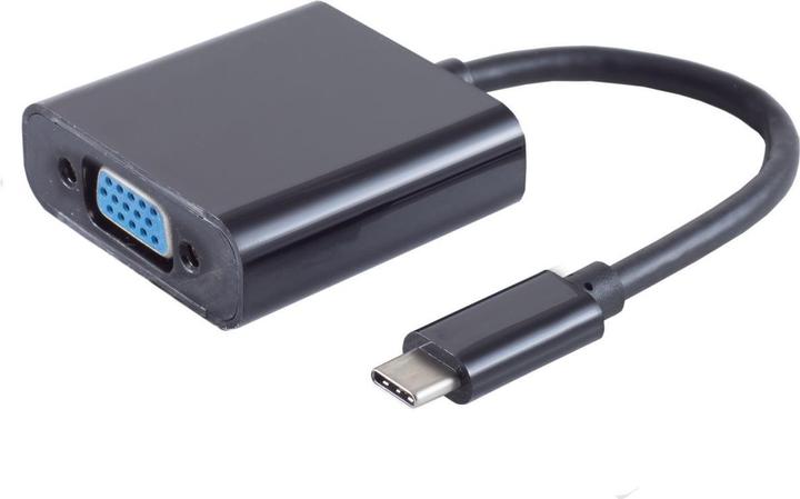 Produktbild S-Conn 14-05006 USB C VGA (D-Sub) Schwarz Videokabel-Adapter (VGA)