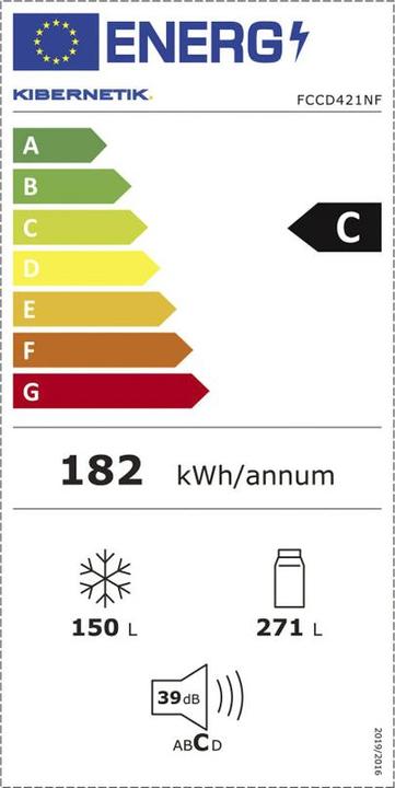 Etichetta energetica Kibernetik FSP FCCD421NF Food Center (D) (421 l)