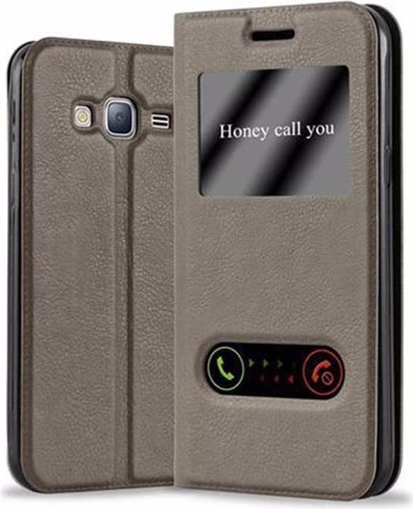 Actual product image Cadorabo Book with View double window cover (Samsung Galaxy J3 (2016))