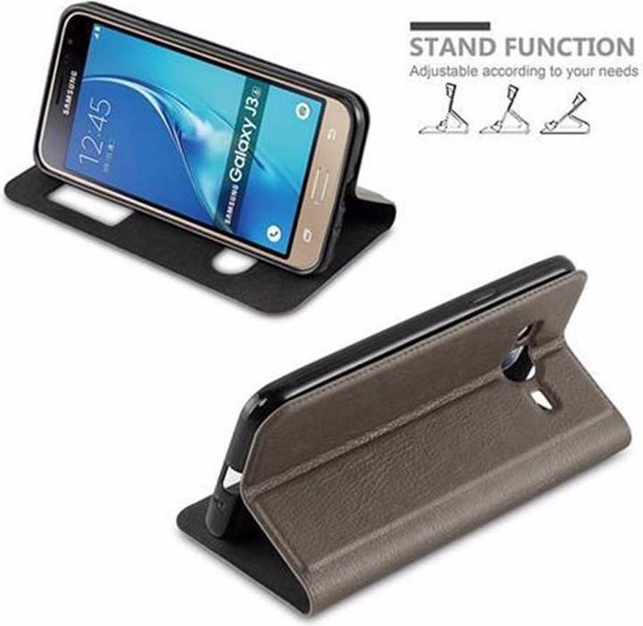 Actual product image Cadorabo Book with View double window cover (Samsung Galaxy J3 (2016))