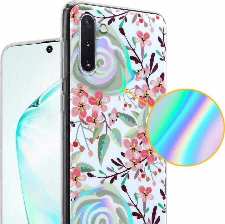 Produktbild Cadorabo IMD TPU Bunte Blumen & Blätter Cover (Samsung Galaxy Note 10)