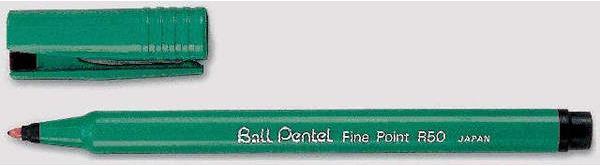 Actual product image Pentel Ball R50 (Green, 1 x)