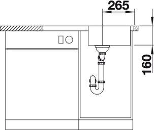 Produktbild Blanco Lantos 45 S-IF Compact (Aufsatzspülbecken, 48.80 cm, 76.80 cm)