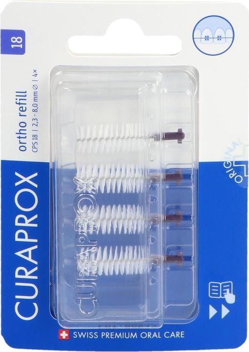 Curaprox CPS 18 Ortho refill 4x violett (4 x, 4 mm)