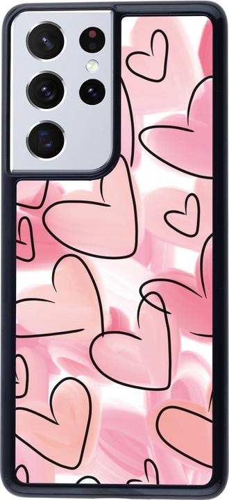 Produktbild PhoneLook Hülle Easter 2023 pink hearts (Samsung Galaxy S21 Ultra 5G)