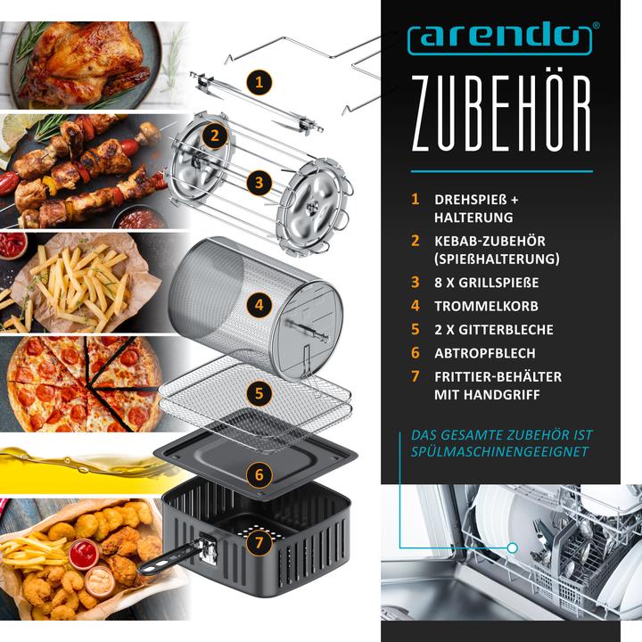 Actual product image Arendo Hot air fryer