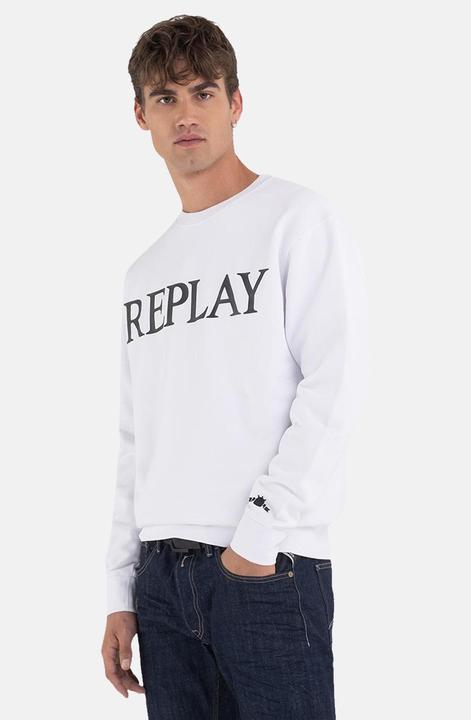Produktbild Replay Pullover Regular-Fit-Sweatshirt mit Rundhalsausschnit und Logo-Print aus French Terry (XL)