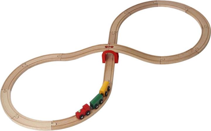 Produktbild Holzeisenbahn-Set, 20-teilig.