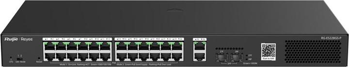 Produktbild Ruijie 28-Port Gigabit Smart POE Switch, 24 PoE/POE+ Gigabit RJ45 Ports with 2 Gigabit RJ45/2 SFP uplink po (28 Ports)