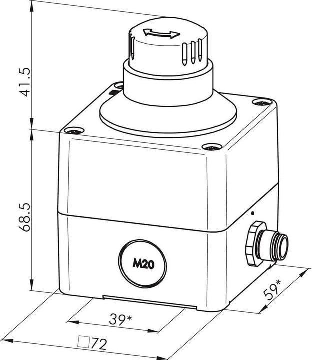 Actual product image Schlegel Emergency stop switch IP65 1pce.