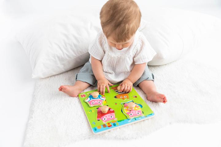 Actual product image Goula Kids Wooden Puzzle Three Little Pigs (4 pieces)
