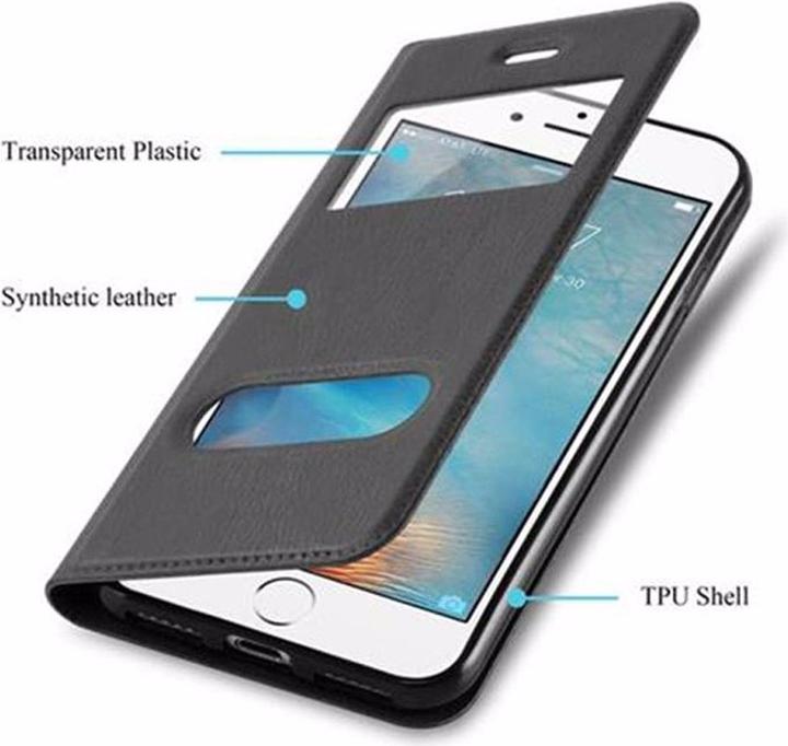 Actual product image Cadorabo Book with View double window cover (Apple iPhone 7, Apple iPhone SE (2nd Gen))