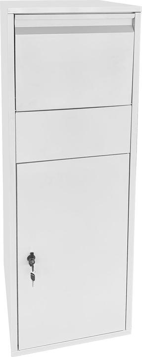 Actual product image Wiltec Parcel box Standing letter box white 46x45x140cm Parcel box at home Parcels
