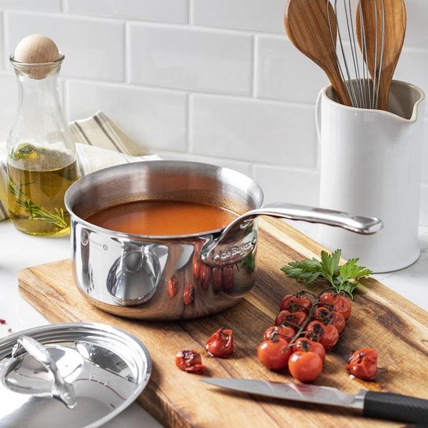 Actual product image de Buyer Affinity saucepan with lid induction (18 cm, Pot, Stainless steel)