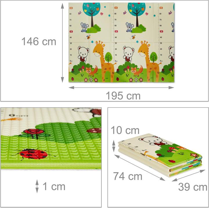 Image du produit Relaxdays Tapis de jeu (195 x 146 x 1 cm)