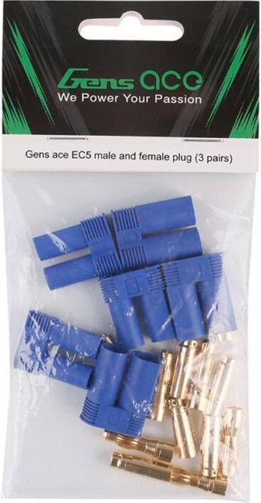 Actual product image Gens Ace EC5 male & female plug (3 pairs)