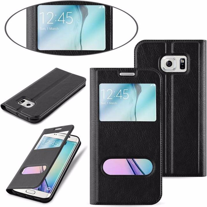 Actual product image Cadorabo Book with View double window cover (Samsung Galaxy S6 Edge+)