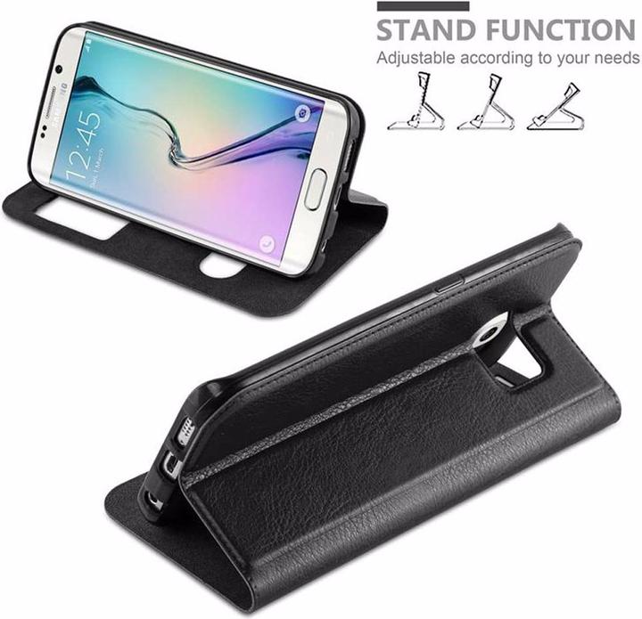 Actual product image Cadorabo Book with View double window cover (Samsung Galaxy S6 Edge+)