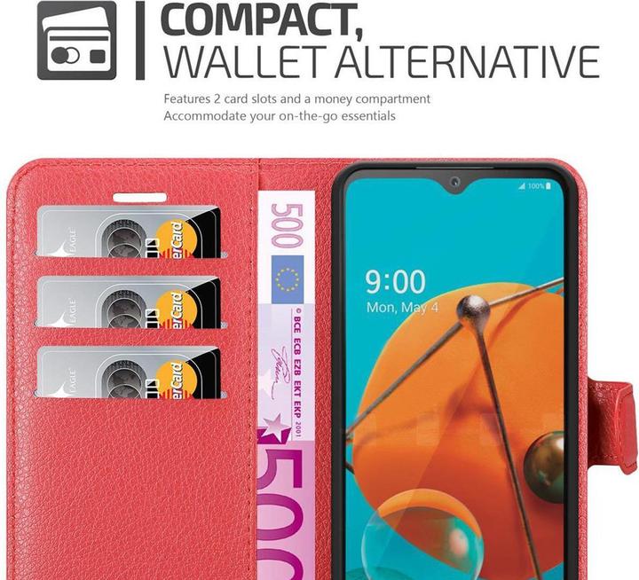 Produktbild Cadorabo Book mit Standfunktion Cover (LG KQ51)