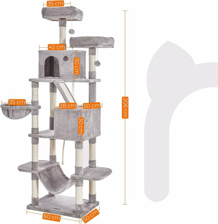 Produktbild Feandrea Cat Spa (206 cm, Grau)