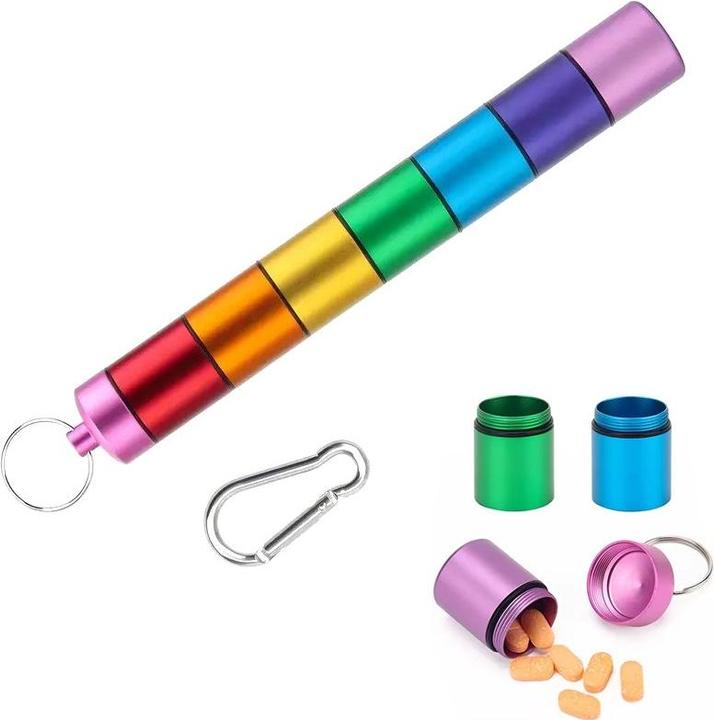 Cbx Pillendose mit Schlüsselanhänger und Karabiner