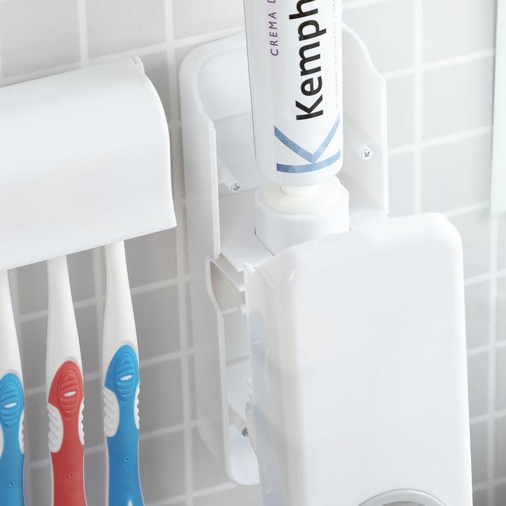 Actual product image InnovaGoods Toothpaste dispenser with brush holder Diseeth