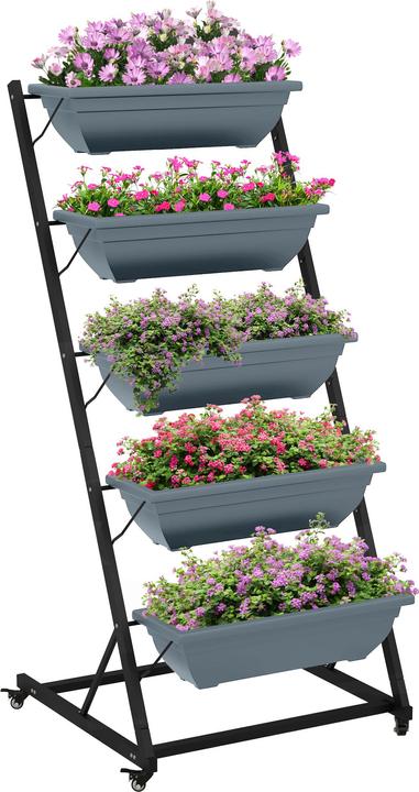Outsunny Blumenkästenständer mit 5 Etagen