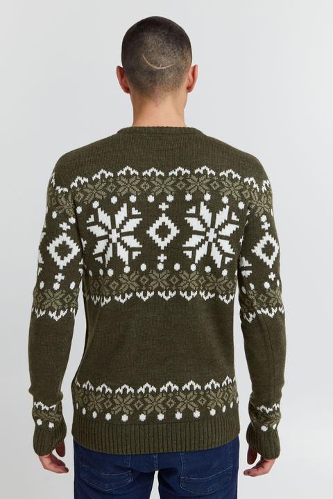 Image du produit Solid Norwig Pull En Grosse Maille Pull-Over Tricot Pour Homme Avec Encolure Rond (XXL)