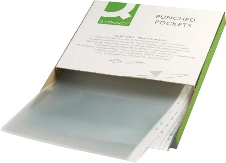 Actual product image Q-Connect Pointing book pockets, smooth film (A4, 100 x)