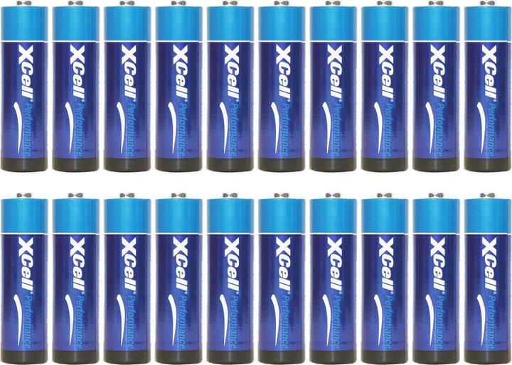 XCell Pile de type AA (Mignon), LR06, alcaline, 1,5V, lot de 20 (20 pcs, AA)