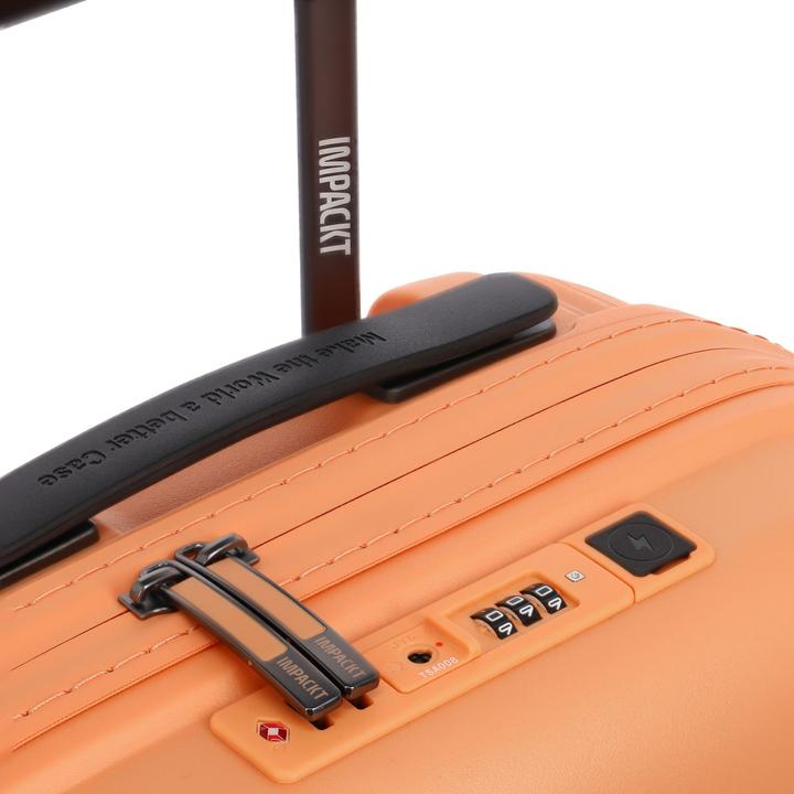 Actual product image Impackt IP1 - 4-wheel trolley with USB port, Garden Apricot (38 l, Hand luggage (up to 50 litres))