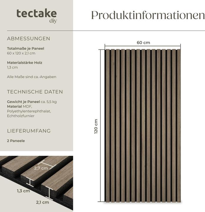 Actual product image tectake Set of 2 acoustic panels Sonic Wall (2 pcs.)