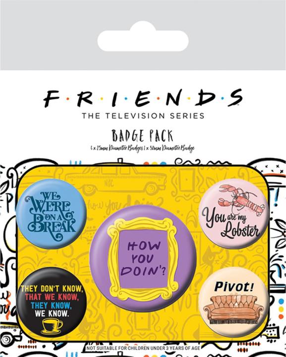 Immagine prodotto Friends Quote Pin Set 5Pack plastica