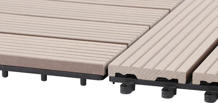 Produktbild Gartec Klickfliesen WPC Taupe (9 x, 30 x 30 cm)