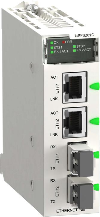 Produktbild Schneider Electric FIBER CONVERTER SM/LC 2CH 100MB CC BMXNRP0201C (4 Ports)