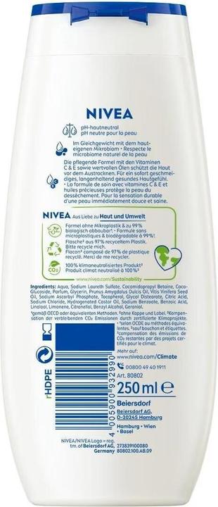 Actual product image NIVEA Set of 5 - Care Shower 3 in1 Cream Soft (250 ml)