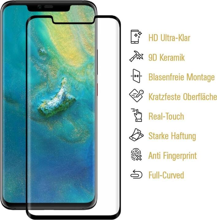 Actual product image Protectorking 3x Ceramic-Glass Full Cover HD Klar (3 Piece, Mate 20 Pro)