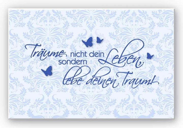 Produktbild Trenddeko Träume nicht dein Leben... Blau (30 x 20 cm)