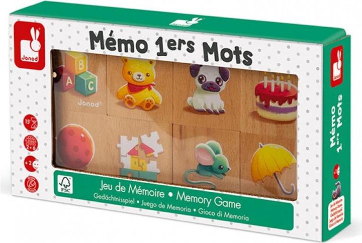 Actual product image Janod Your first memo 40tlg. (German, Italian, Dutch, English, French, Spanish)